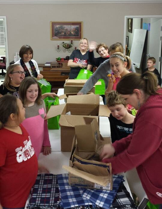 We are getting Christmas presents ready for the homeless ministry. Merry Christmas everyone!